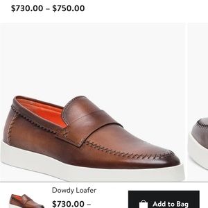 Italian leather loafer Men size 12 original price $750.00 asking price $375.00